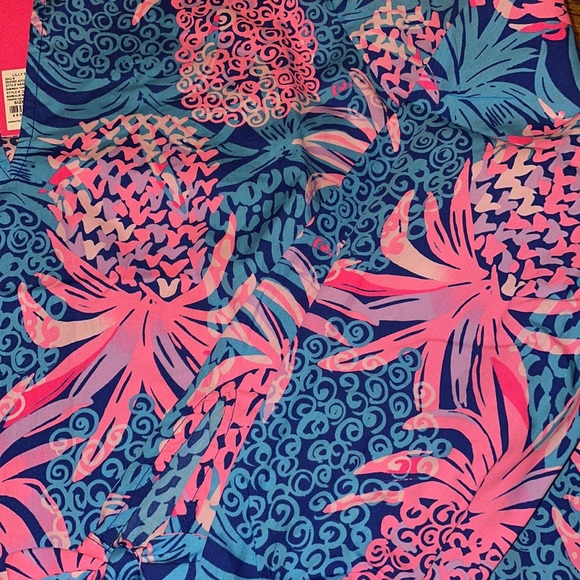 Lilly Pulitzer Sherida Top in Borealis Blue Tropic Down Low size Large NWT - Picture 6 of 11